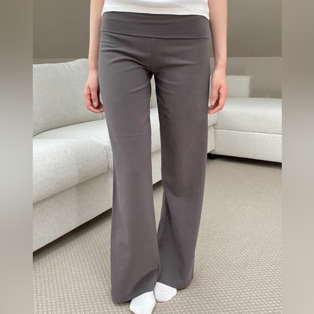 Brandy Melville Grey/Brown Boot Cut Pants